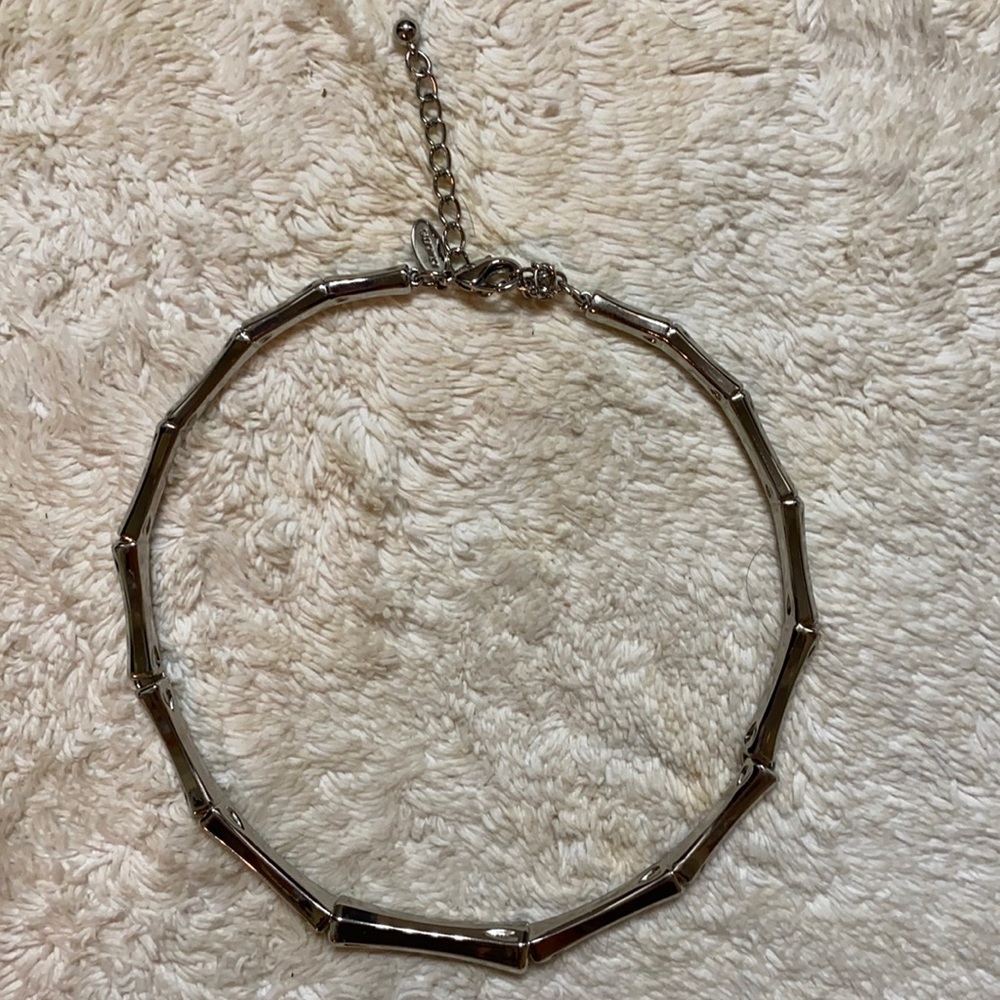 Silver choker necklace